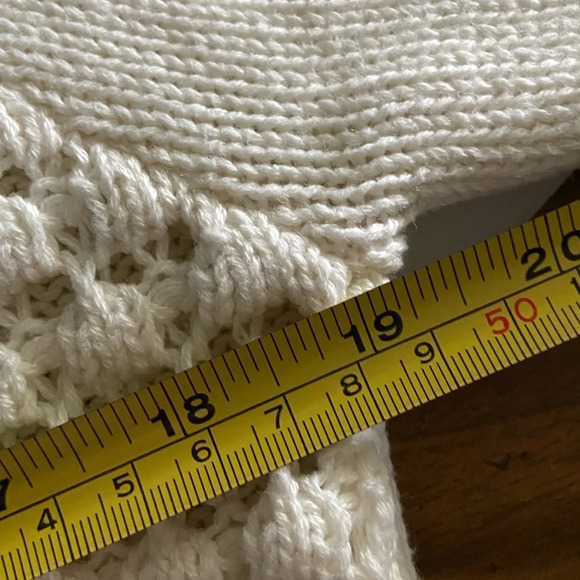 Lucky Brand Textured Dot Crew Neck Sweater Ivory Sz Medium - Picture 10 of 11